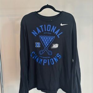 Nike Blue Devils National Championship Black Long Sleeve